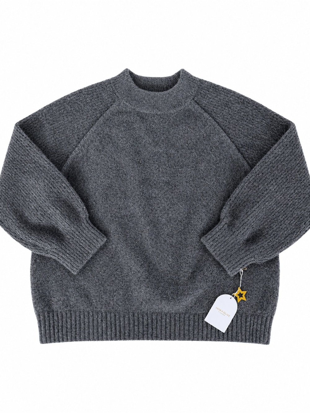 Song of Style Women's Crewneck Sweater in Charcoal Gray